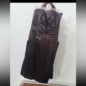 David's Bridal Strapless Chocolate Dress